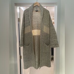 Speckled alpaca/merino cardigan, so cozy!